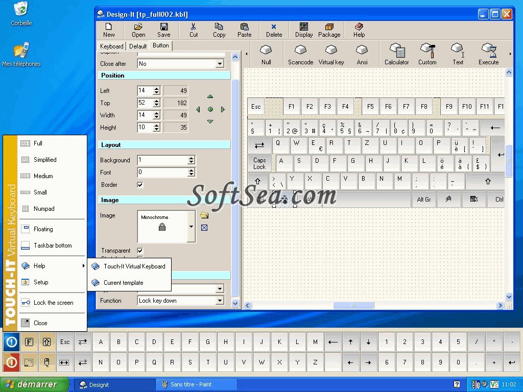 Touch-It Virtual keyboard Screenshot
