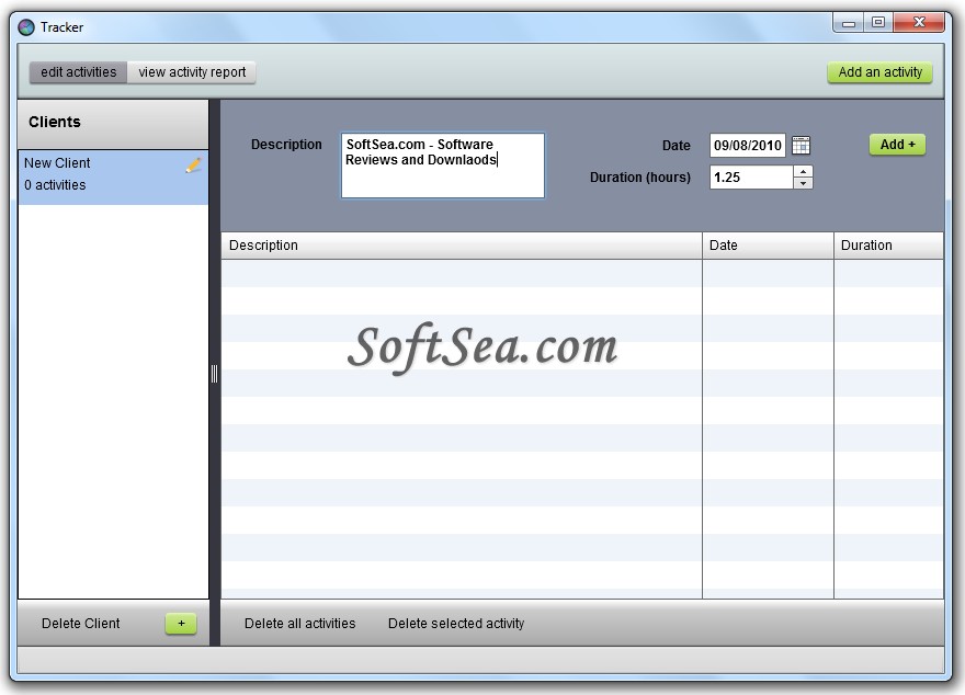 Tracker Freeware Screenshot