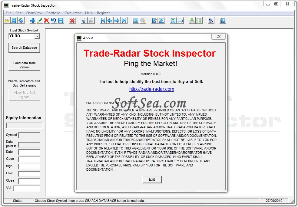 Trade-Radar Stock Inspector Screenshot
