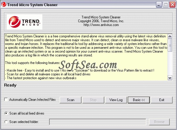 Trend Micro System Cleaner Screenshot