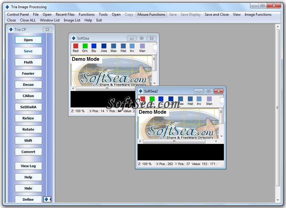 Tria Image Processing Screenshot