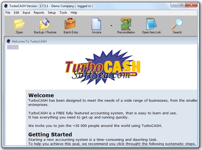 TurboCASH Screenshot
