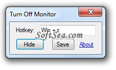 Turn Off Monitor Freeware Screenshot