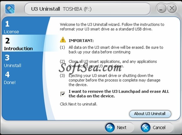U3 Launchpad Removal Tool Screenshot