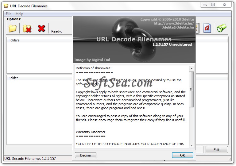 URL Decode Filenames Screenshot