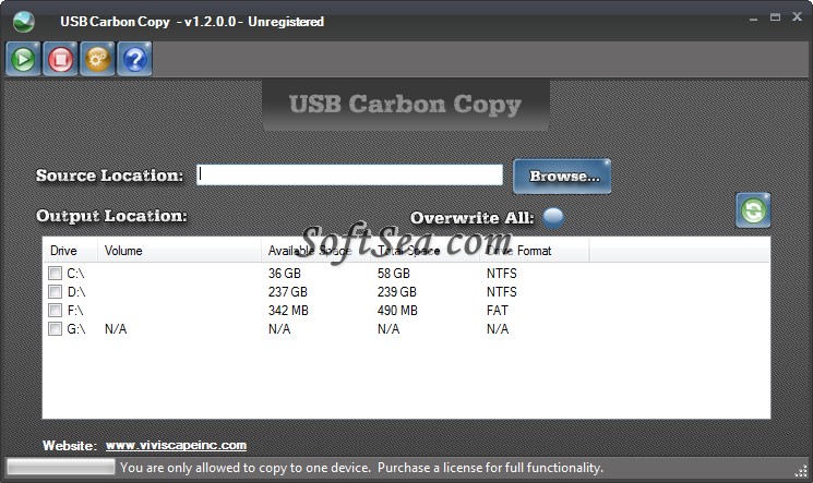USB Carbon Copy Screenshot