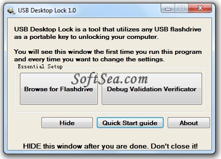 USB Desktop Lock Screenshot