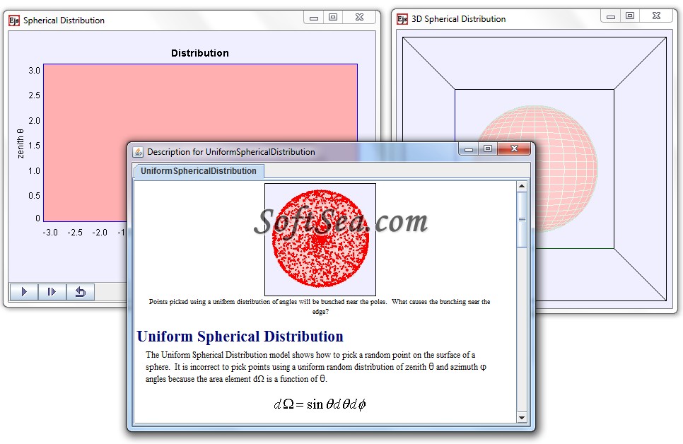 Uniform Spherical Distribution Model Screenshot