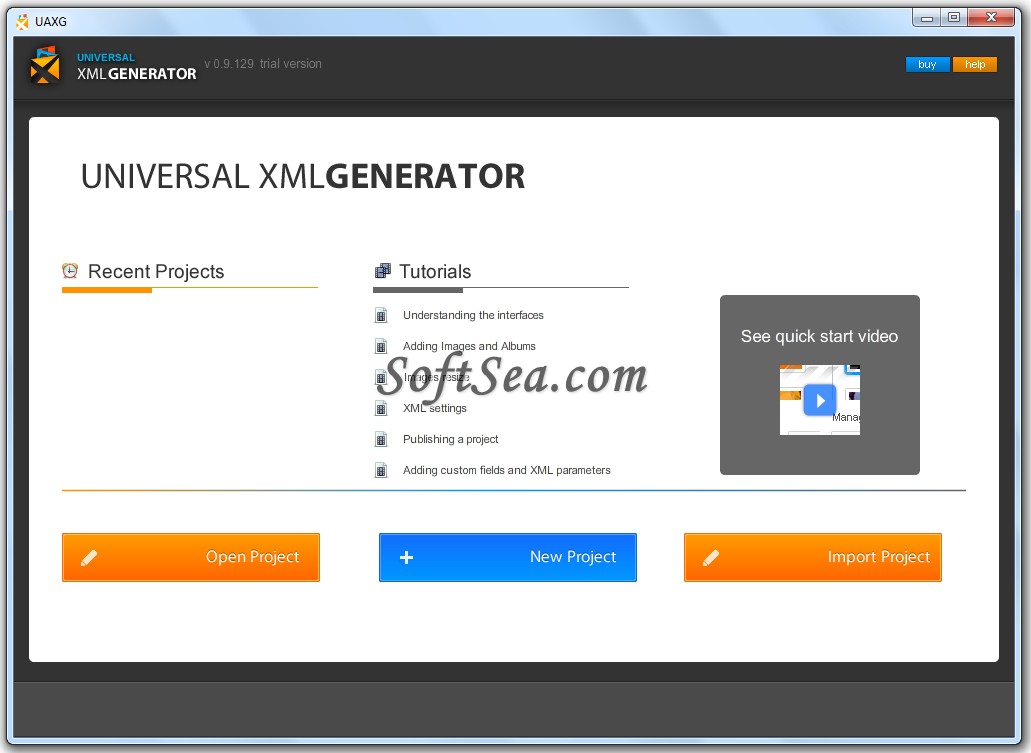 Universal AIR XML Generator Screenshot