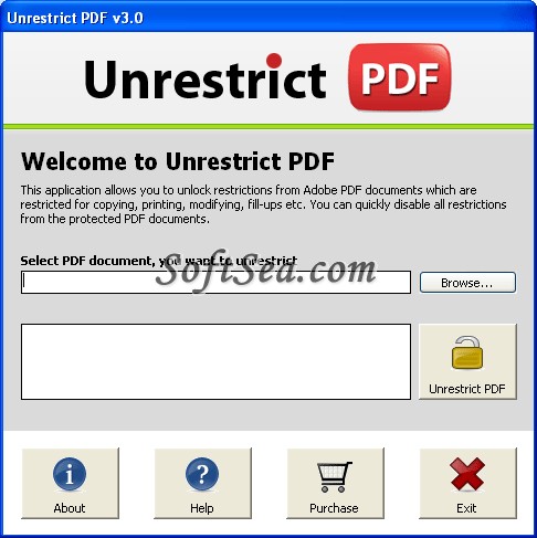 Unrestrict PDF Screenshot