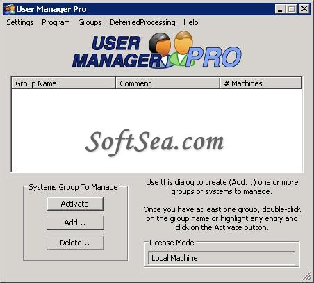User Manager Pro Screenshot