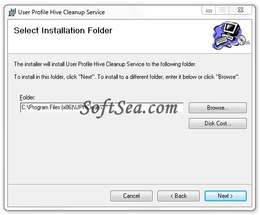 User Profile Hive Cleanup Service Screenshot