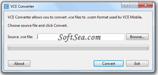 VCE Converter Screenshot