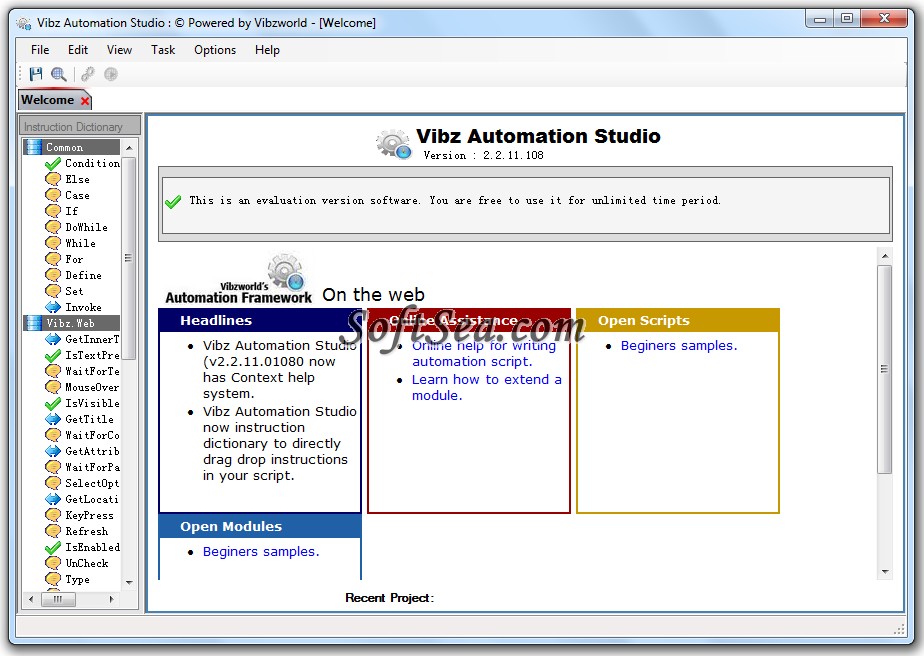 Vibz Automation Screenshot