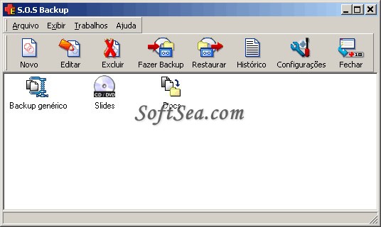 Virtos S.O.S Backup Desktop Screenshot