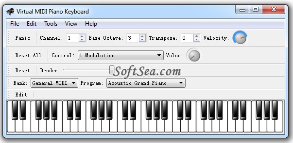 Virtual Midi Piano Keyboard Screenshot