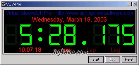 Virtual Stopwatch Pro Screenshot