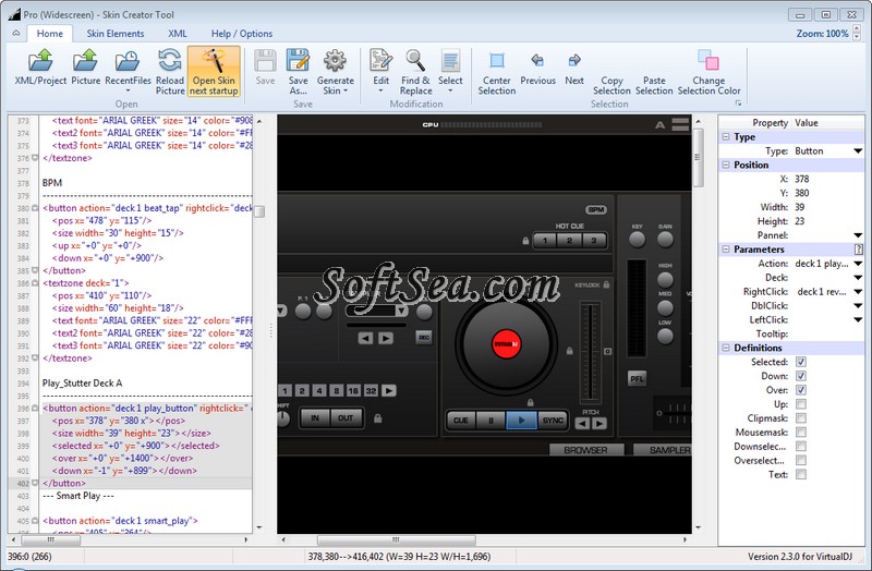VirtualDJ Skin Creator Tool Screenshot