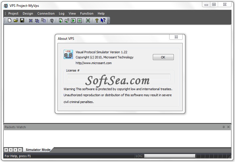 Visual Protocol Simulator (VPS) Screenshot