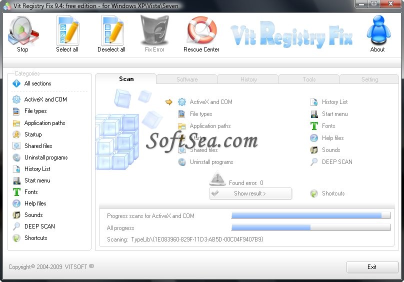 Vit Registry Fix Free Edition Screenshot