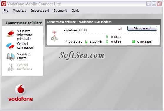 Vodafone Mobile Broadband Screenshot