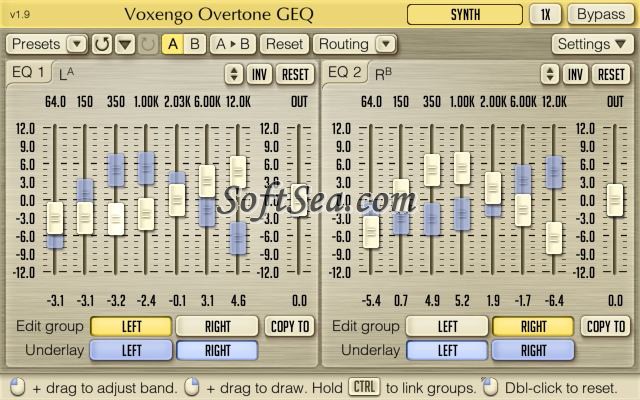 Voxengo Overtone GEQ Screenshot