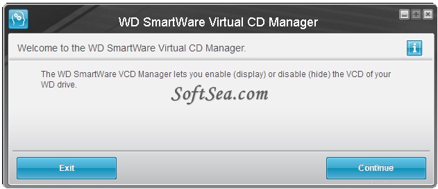 WD SmartWare Virtual CD Manager Screenshot