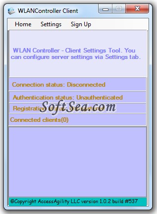 WLANController Client Screenshot