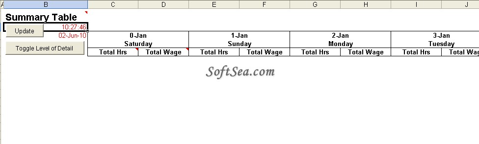 Wage Calculator Excel Screenshot