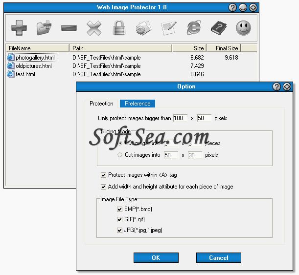 Web Image Protector Screenshot