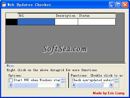 Web Updates Checker Screenshot