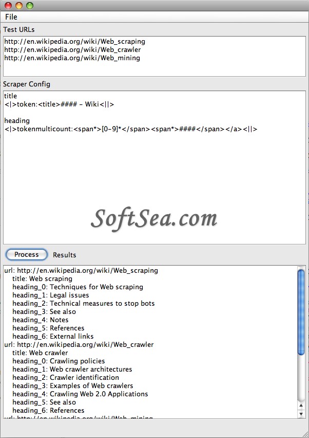 WebScraper (Web Data Extraction) Screenshot