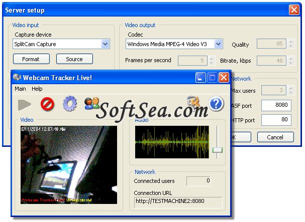 Webcam Tracker Live! Screenshot