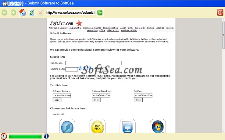 Webskape Browser Screenshot