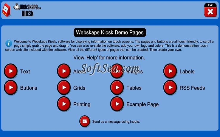 Webskape Kiosk Screenshot