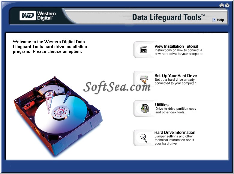 Western Digital Data Lifeguard Tools Screenshot