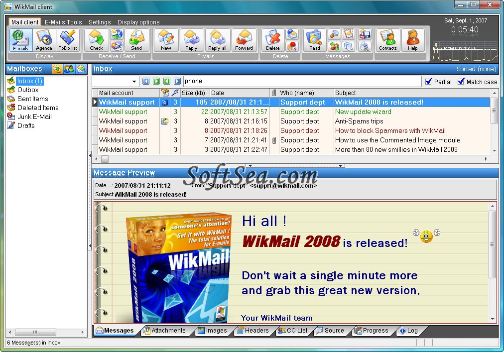 WikMail Pro Screenshot