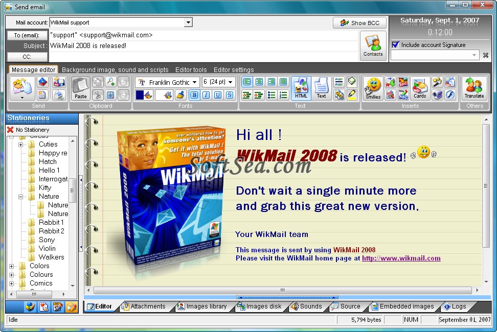 WikMail Screenshot