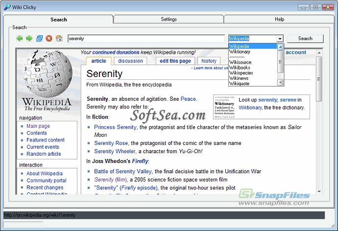 Wiki Clicky Screenshot