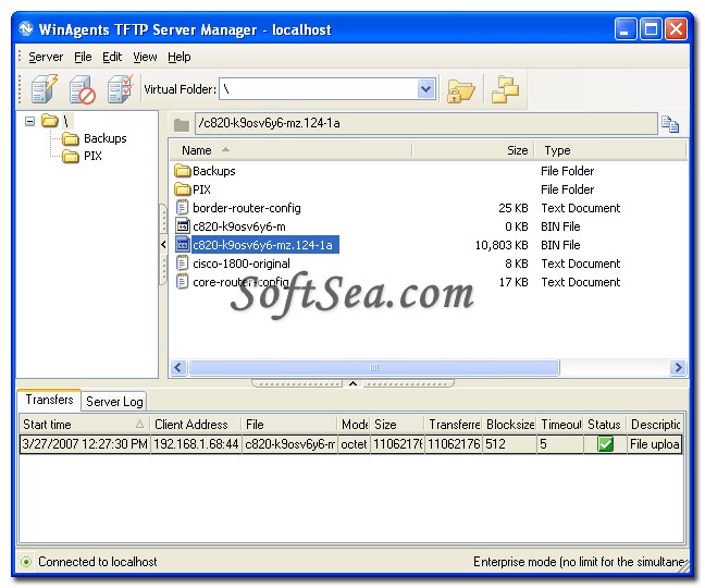 WinAgents TFTP Server Screenshot