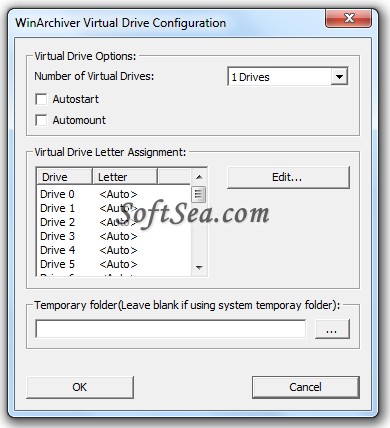 WinArchiver Virtual Drive Screenshot