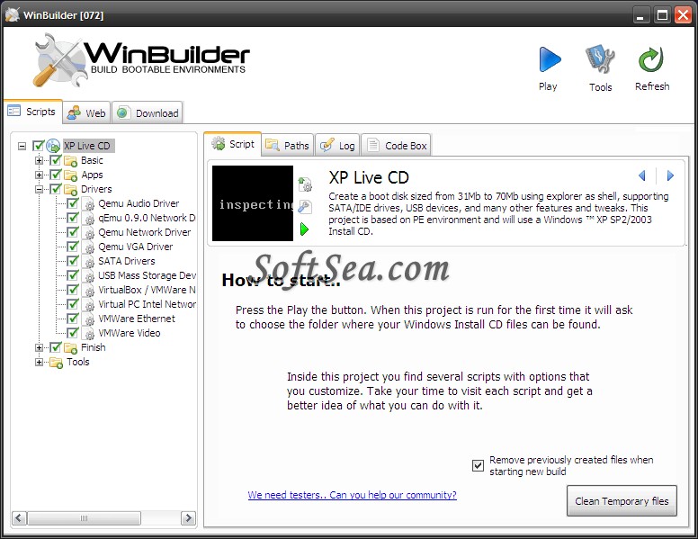 WinBuilder Screenshot