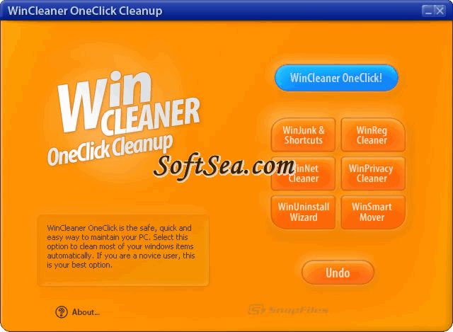 WinCleaner One Click Screenshot