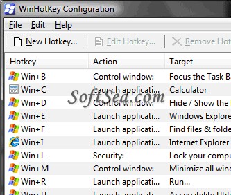WinHotKey Screenshot