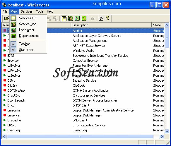 WinServices Screenshot