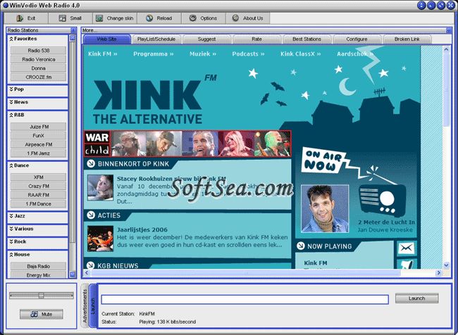WinVodio WebRadio Screenshot