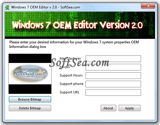 Windows 7 OEM Editor Screenshot