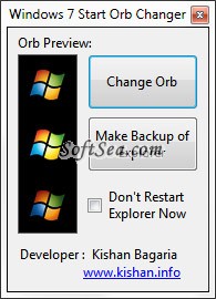 Windows 7 Start Orb Changer Screenshot