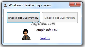 Windows 7 Taskbar Big Preview Screenshot