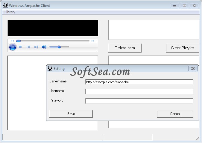 Windows Ampache Client Screenshot